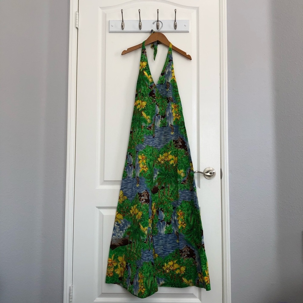 Vintage Halter Hawaiian Dress